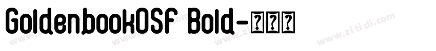 GoldenbookOSF Bold字体转换